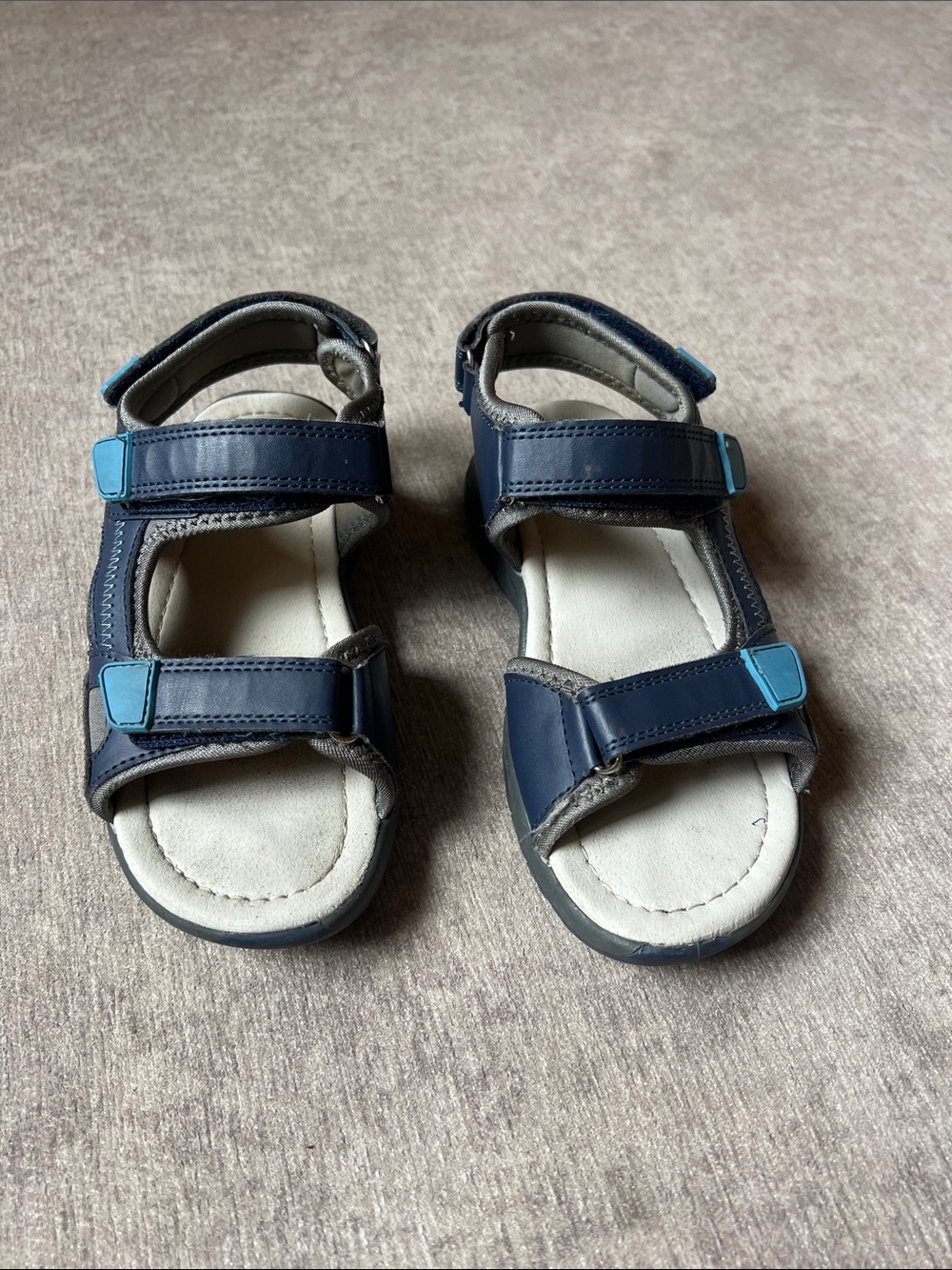 Kids Navy Blue Adjustable Strap Sandals